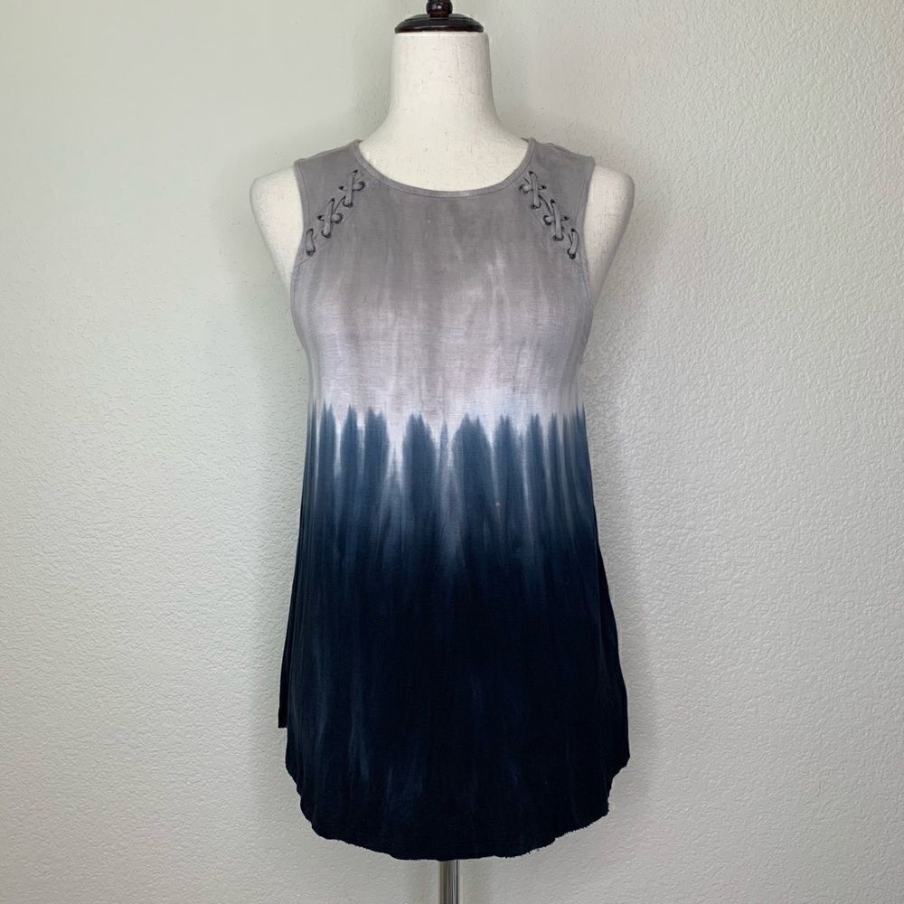 American Eagle Soft & Sexy Gray Blue Tie Dye Sleeveless Tank Top
